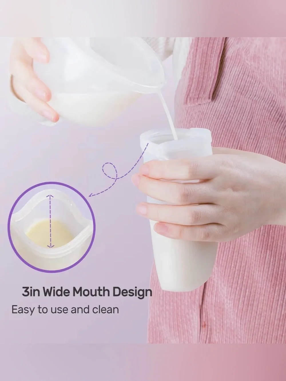 Nuliie 5-Pc Silicone Breastmilk Storage Bags — 8oz/240ml 🍼💗